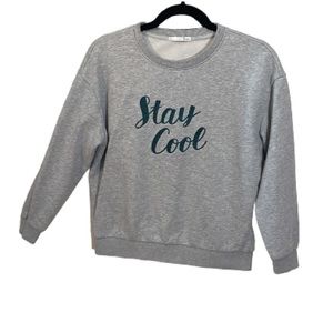 Baleno Grey Crewneck Stay Cool Sweatshirt Size Small